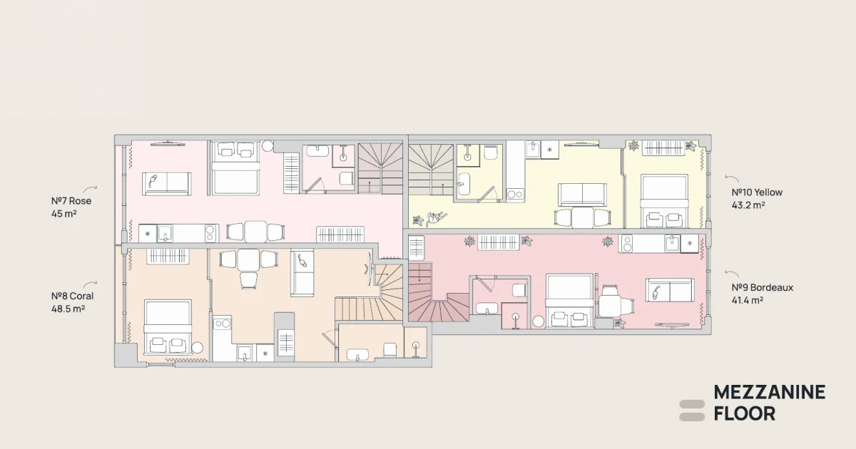 Bella Vista Atelier Residences Mezzanine level layout for duplex loft residences