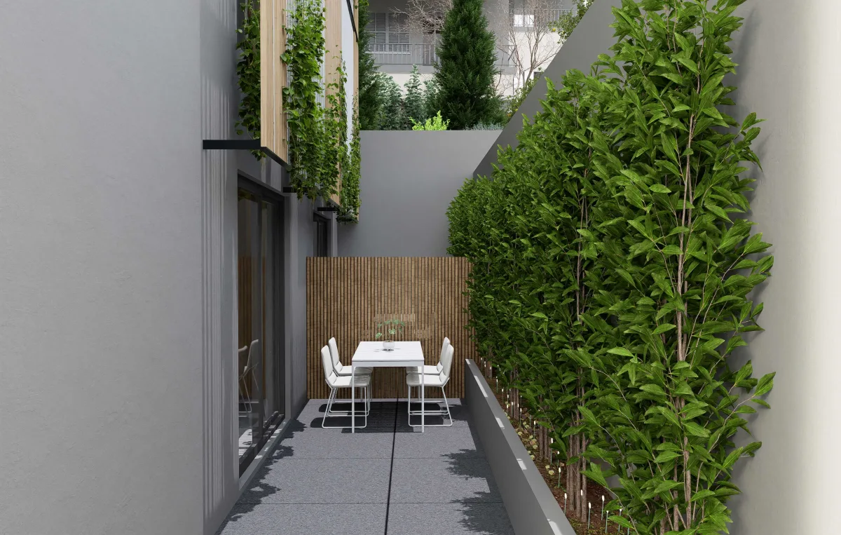 Bella Vista Atelier Residences outdoor terrace visualisation
