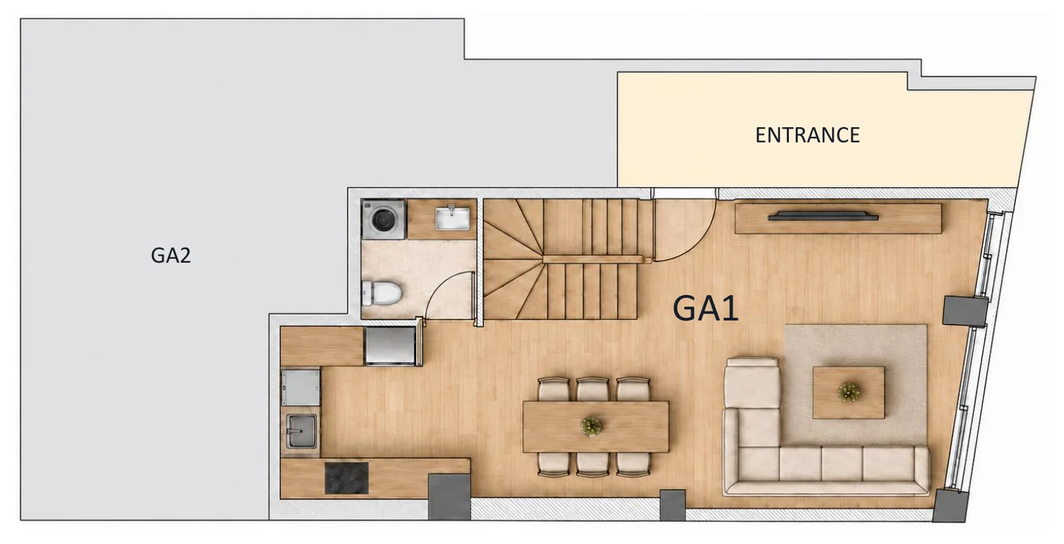 GA1 lower level plan