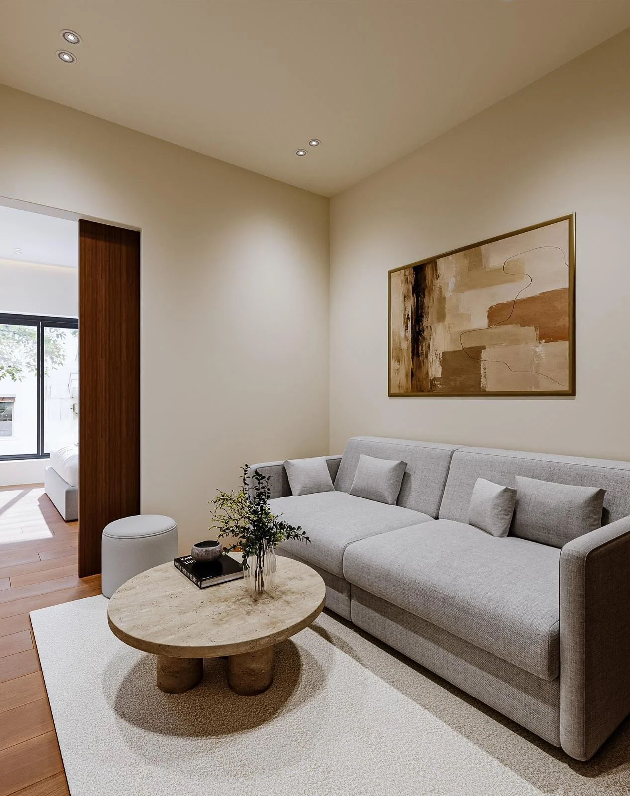 Design visual of a lounge area