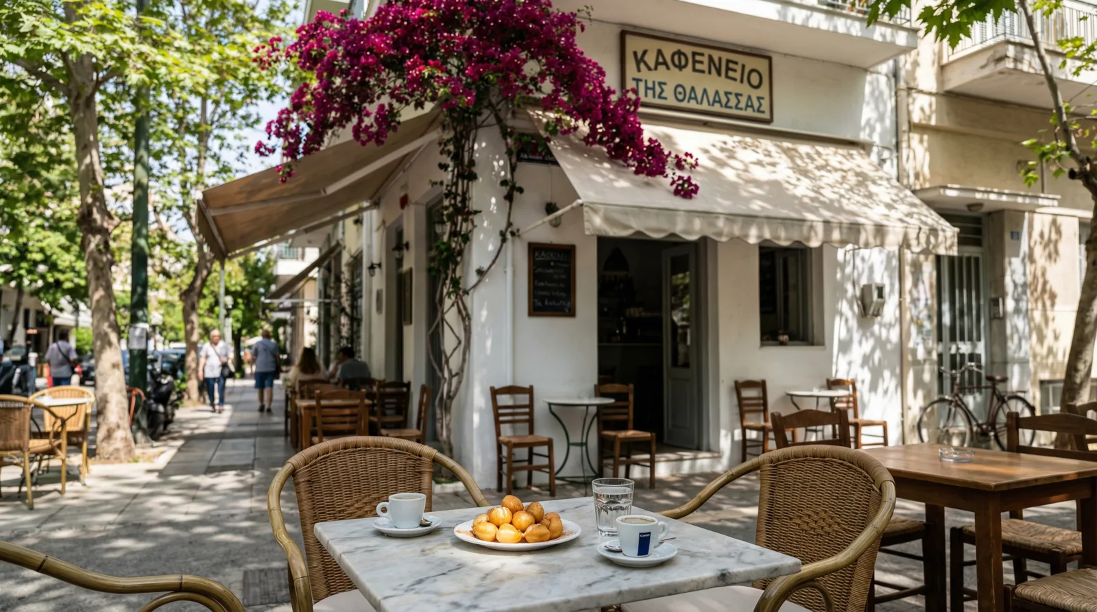Charming cafe terrace in Palaio Faliro