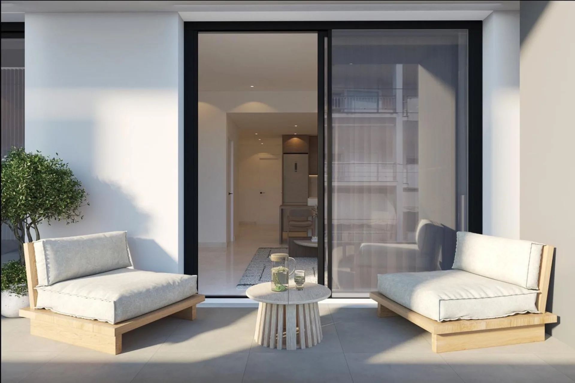 Private balcony — Outdoor living with Athens views