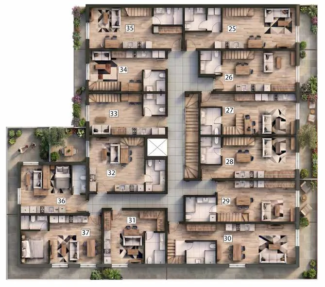 North Grove Residences first floor layout