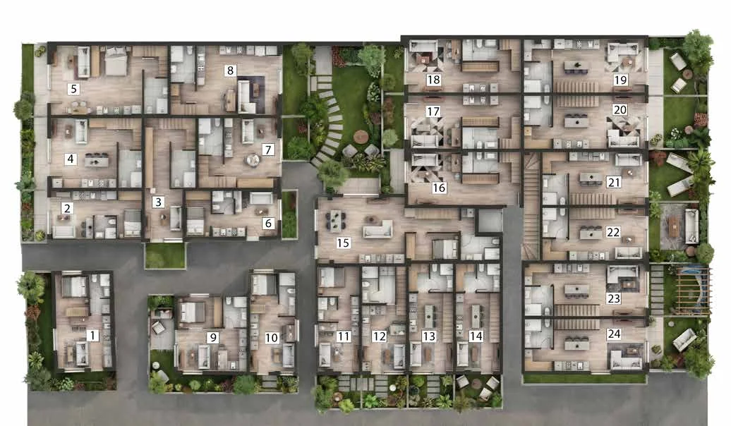 North Grove Residences ground floor master layout
