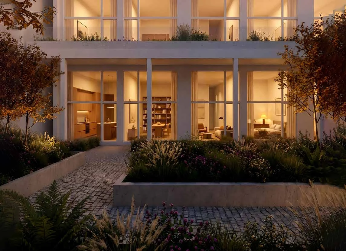 North Grove Residences garden frontage visualisation