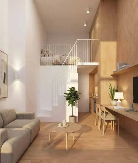 North Grove Residences loft interior visualisation