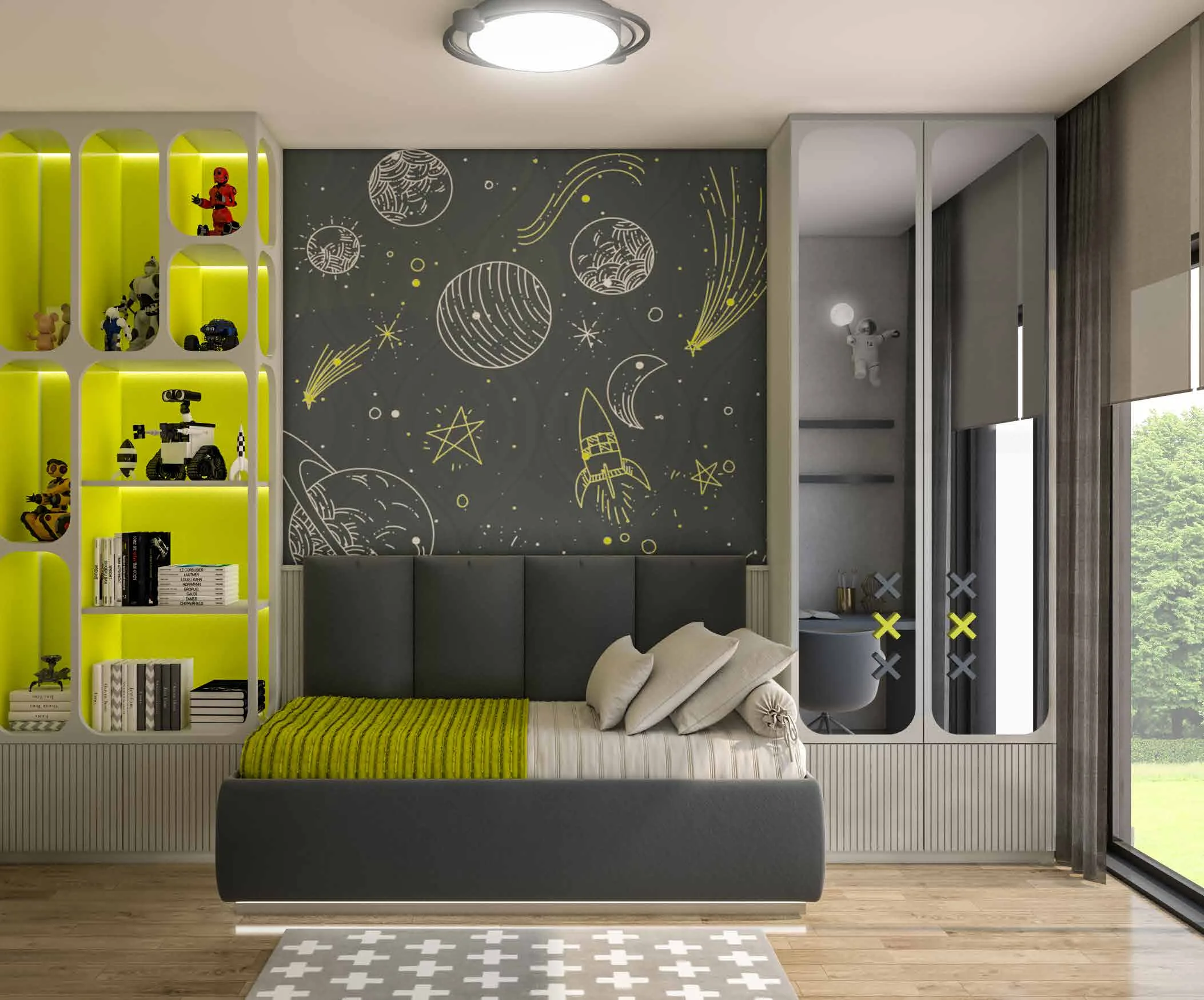 Sample residence bedroom at Alya Merkezefendi