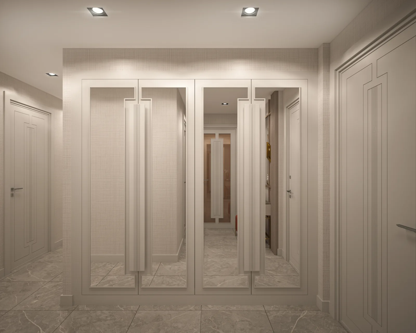 Bakirci Topkapi Residence entry — built-in joinery