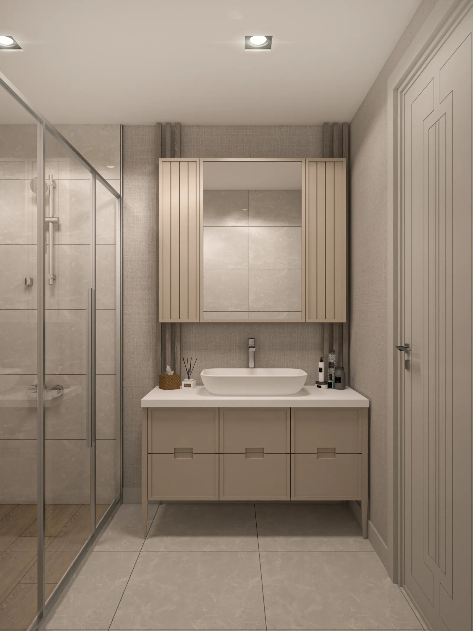 Bakirci Topkapi Guest bathroom — vanity and mirror