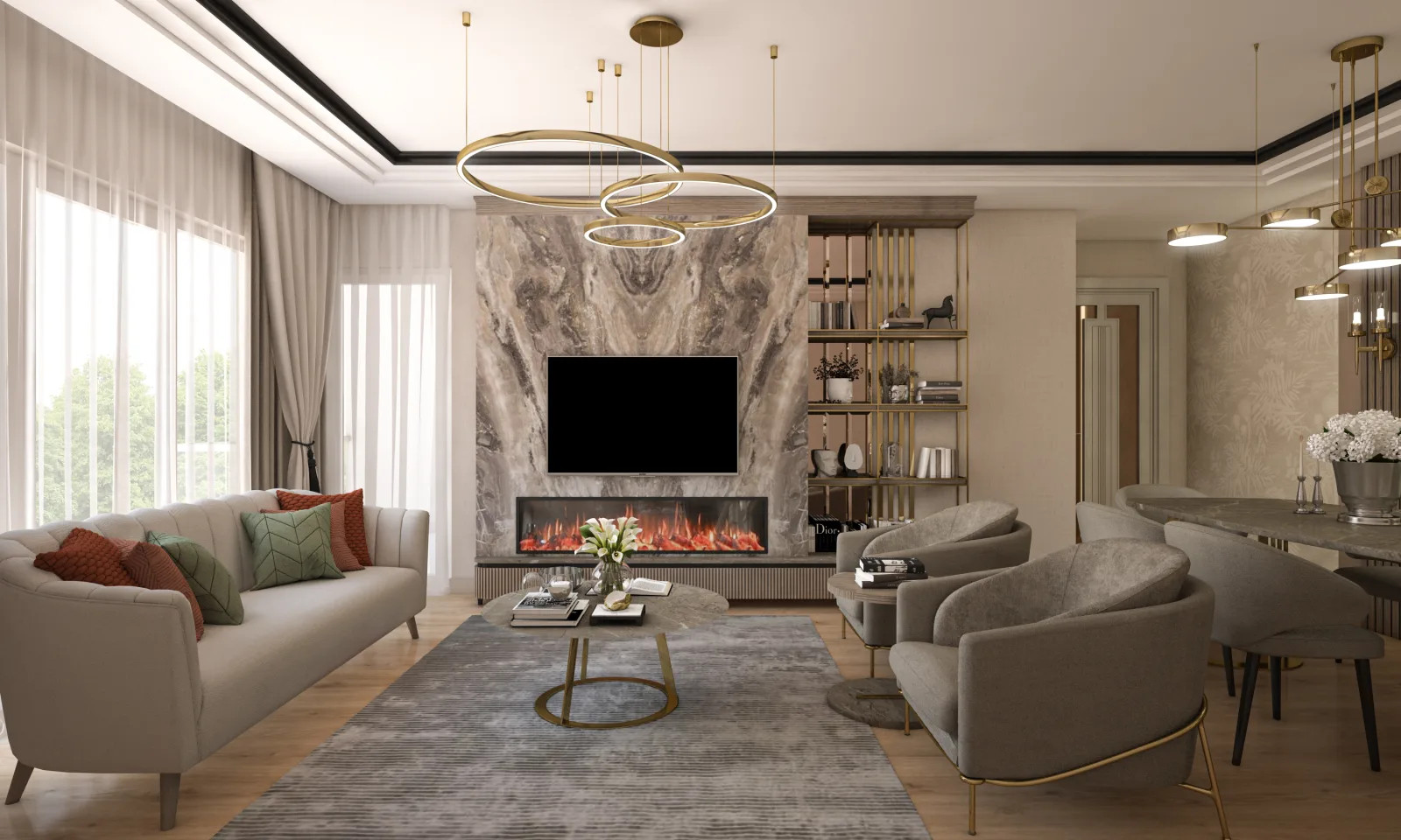 Bakirci Topkapi Residence interior — open-plan living