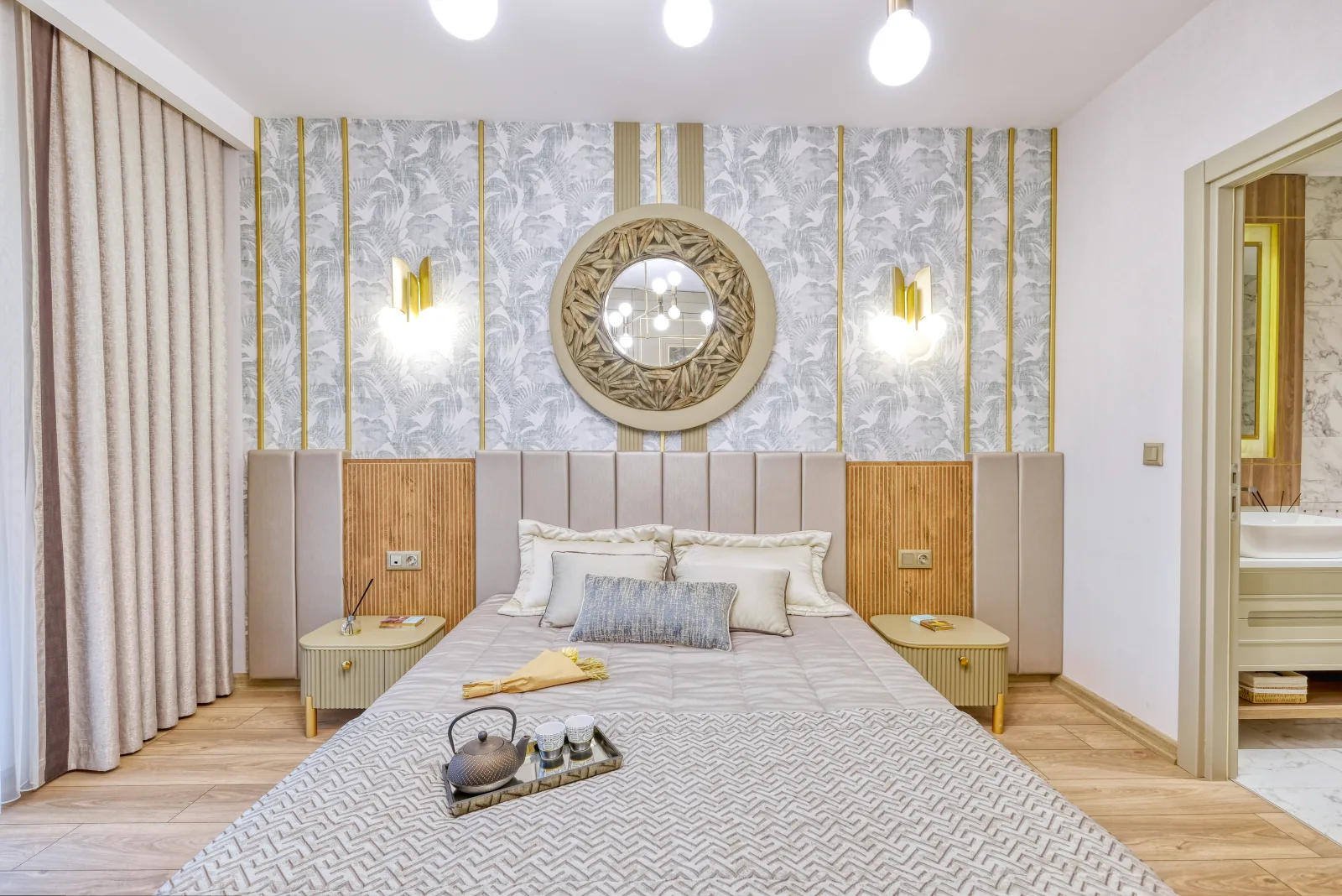 Bakirci Topkapi Sample apartment — bedside detail