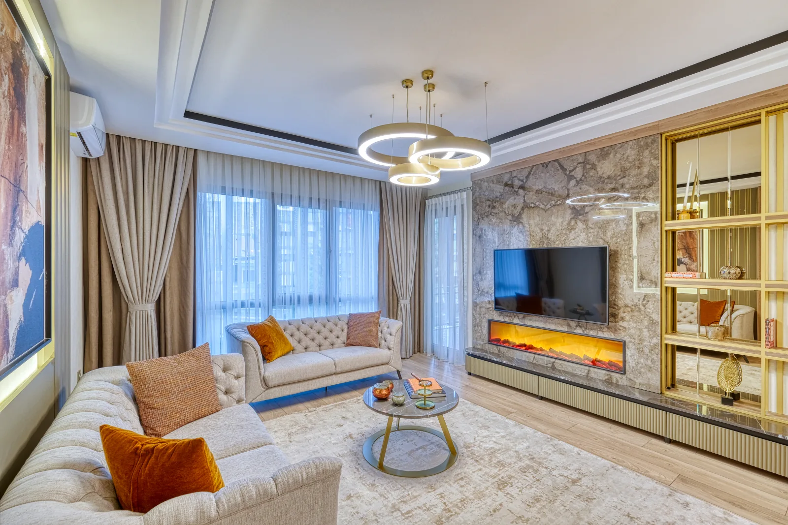 Bakirci Topkapi Sample apartment — bathroom mirror and lighting