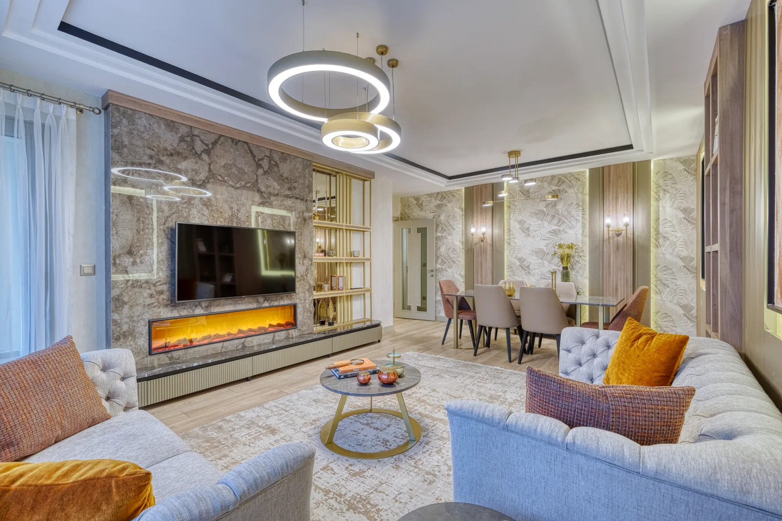 Bakirci Topkapi Sample apartment — living area, alternate framing