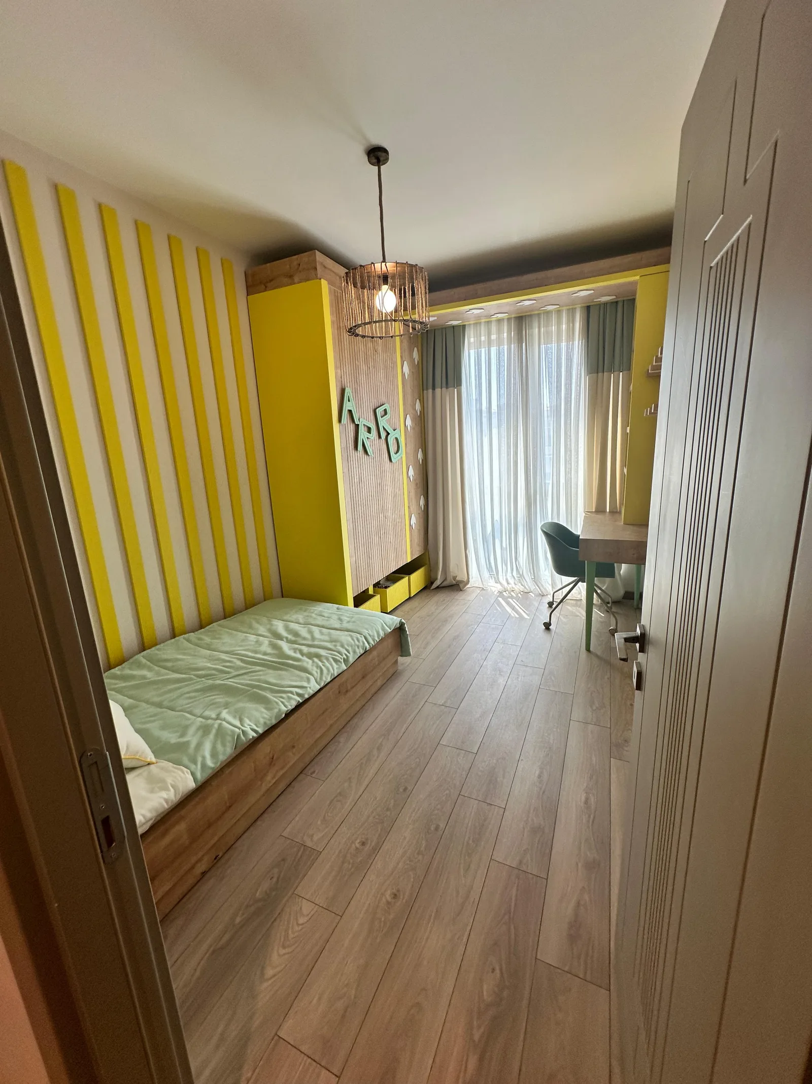 Bakirci Topkapi Sample apartment — second bedroom, wide view
