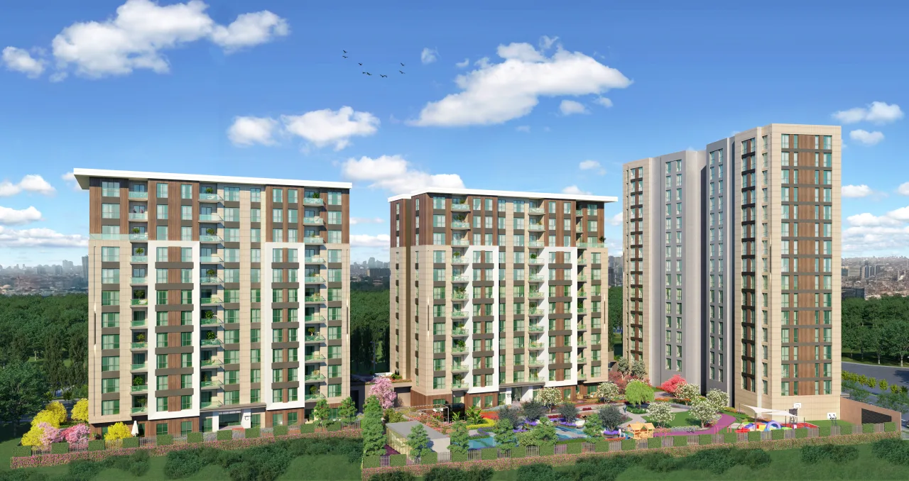 Bakirci Topkapi residential blocks and landscaped grounds