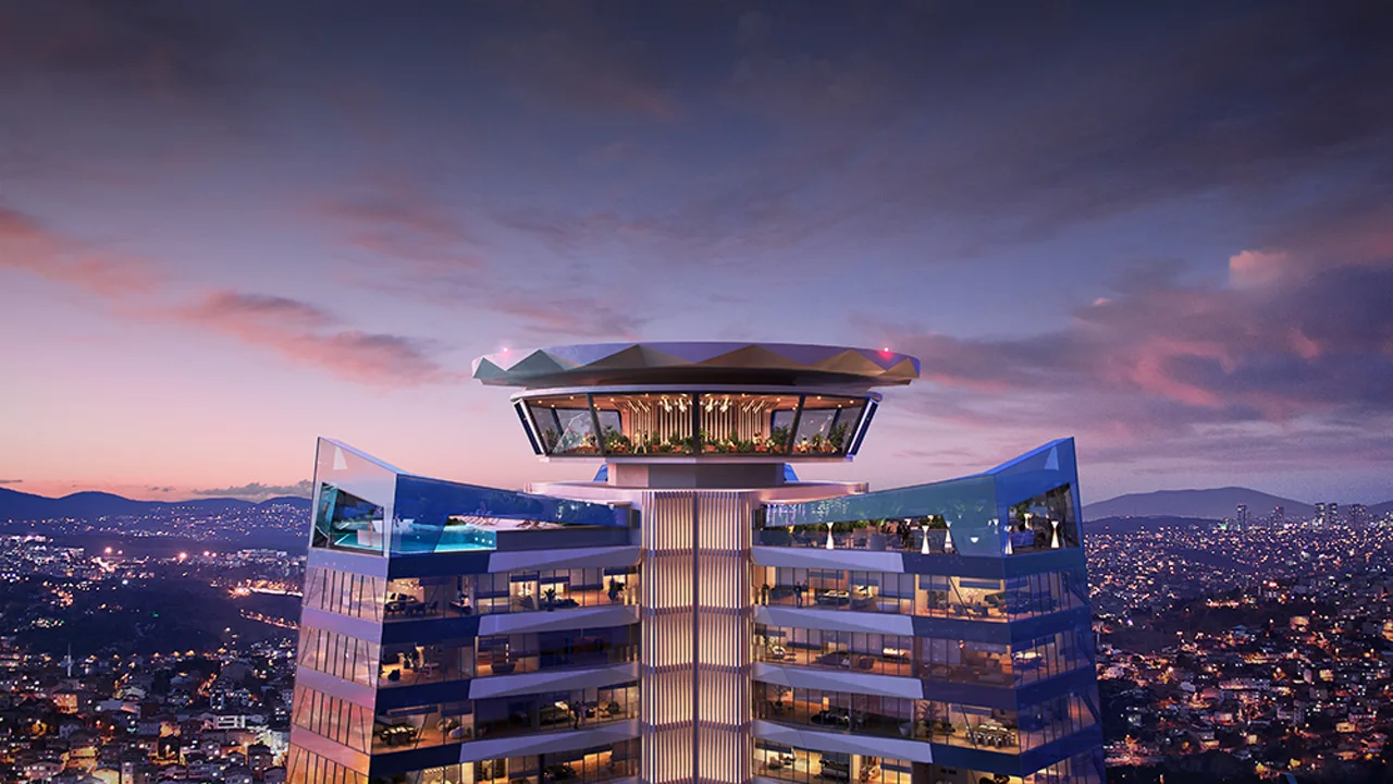 Rooftop amenity setting at Etro Residences Istanbul