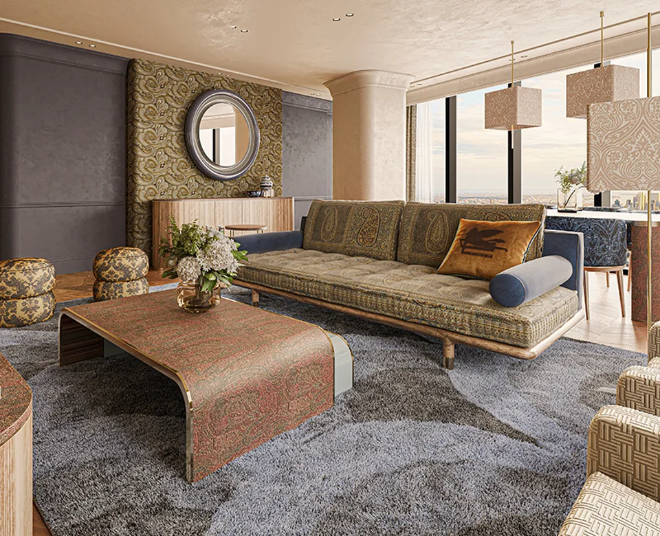 ETRO-designed living and dining interior