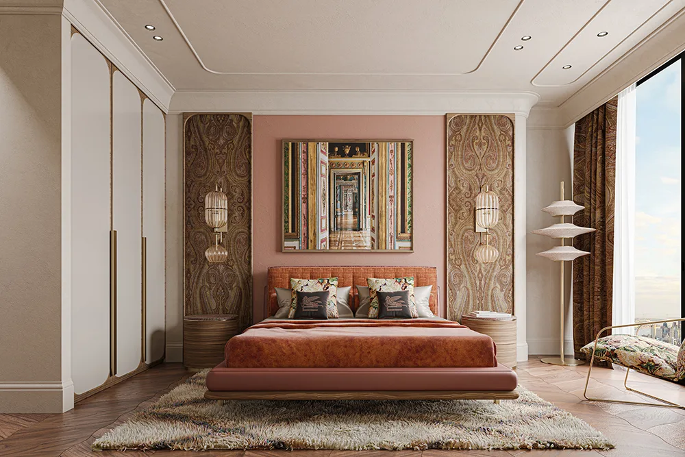 Bedroom residence interior at Etro Residences Istanbul