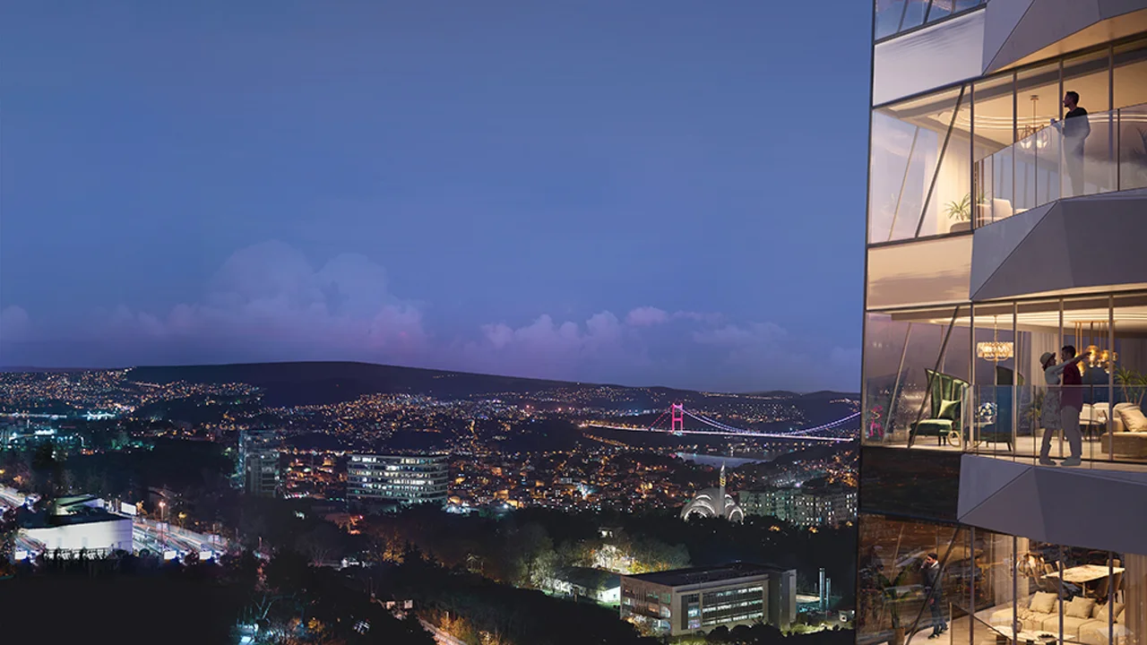 Bosphorus outlook from an Etro Residences Istanbul apartment