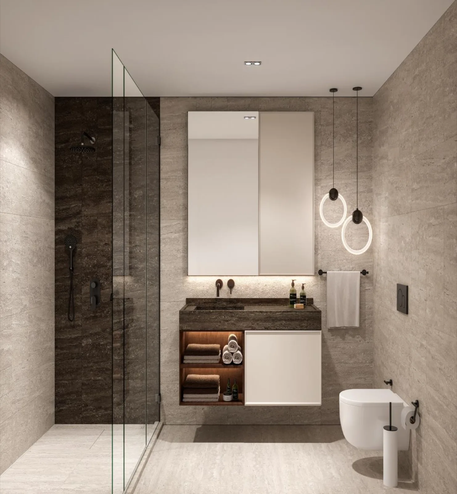 Sample residence bathroom at Mega Garden Park
