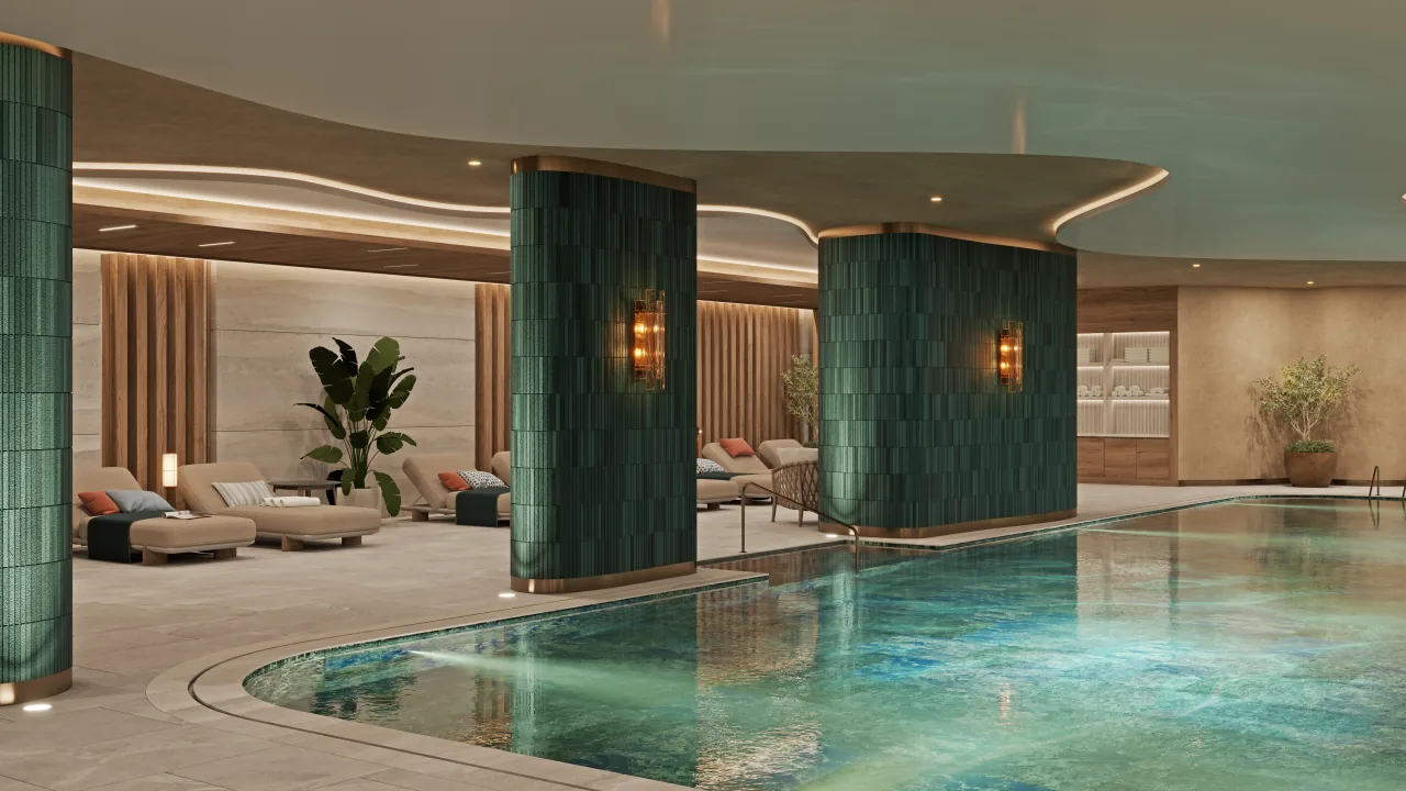 Indoor pool and lounge area at Senfoni Etiler