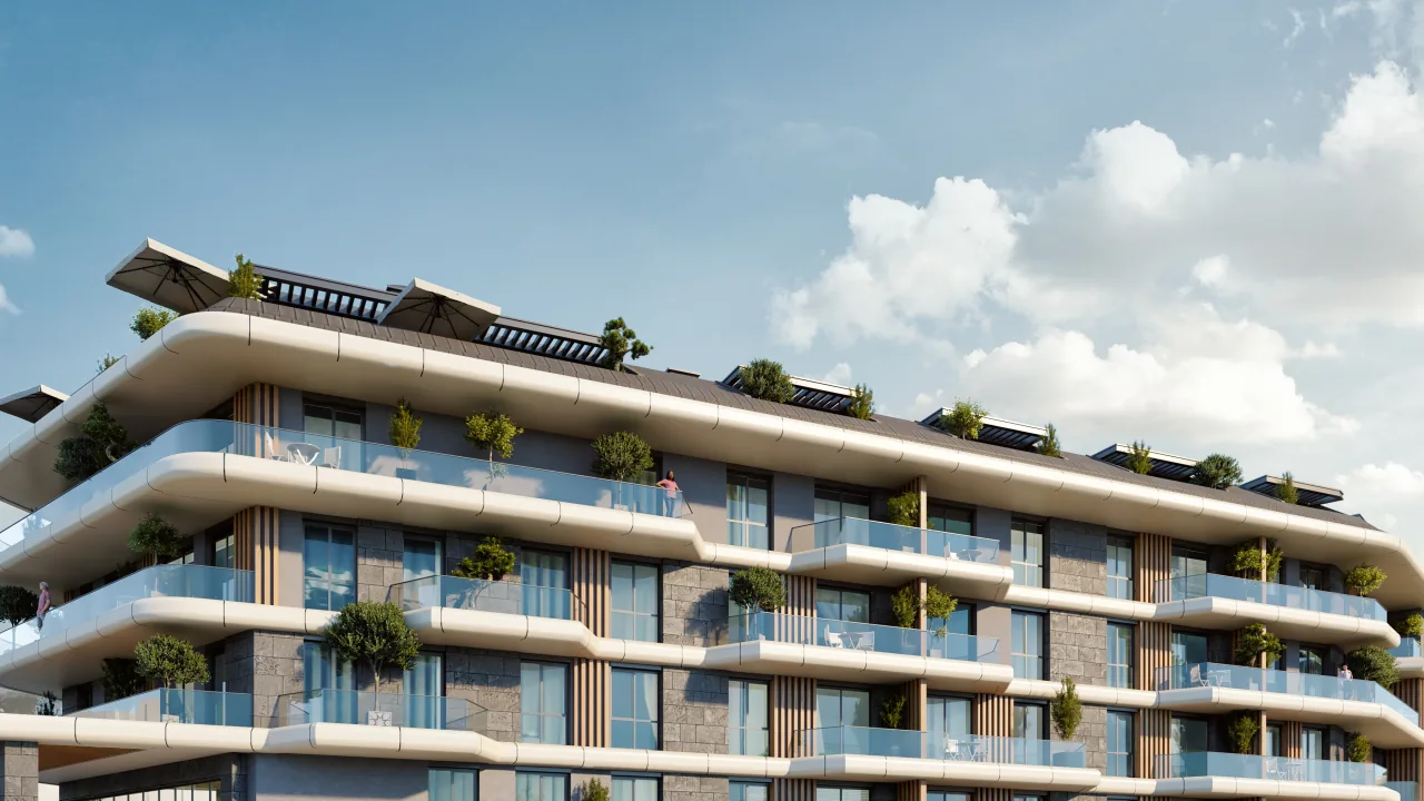 Low-rise Senfoni Etiler residences with planted balconies