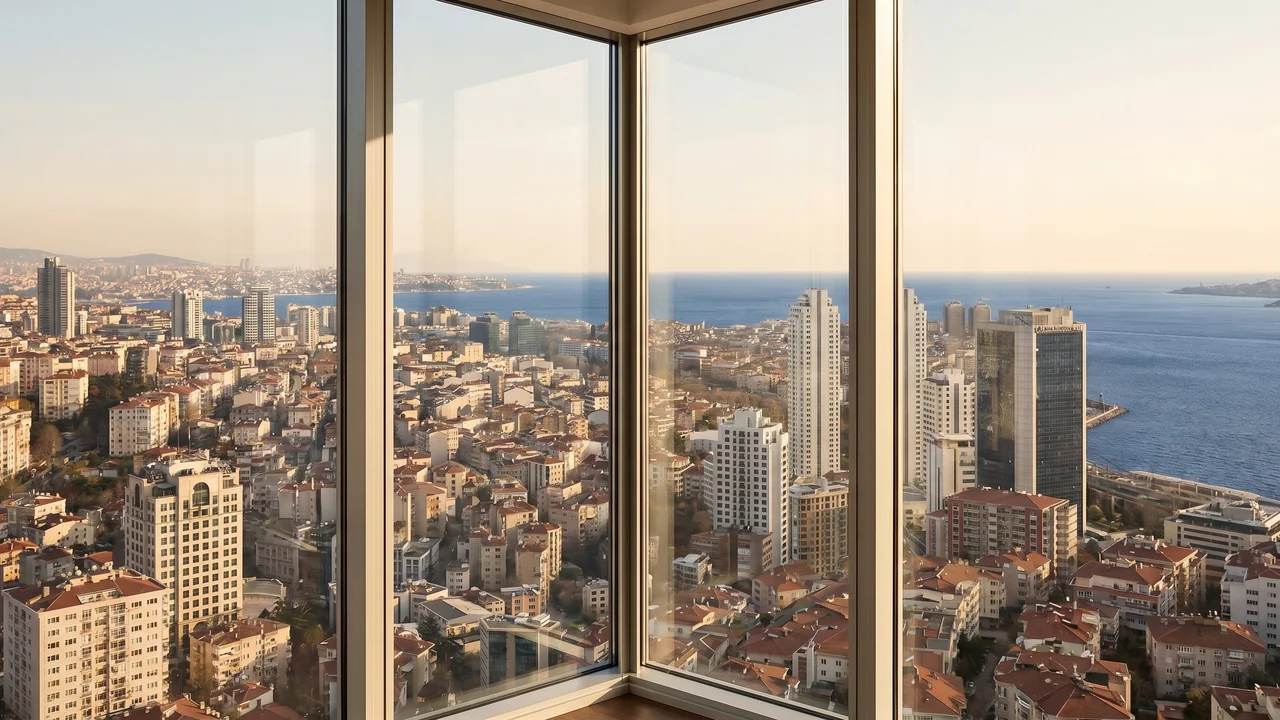 Torun Center residence Bosphorus view from a high floor