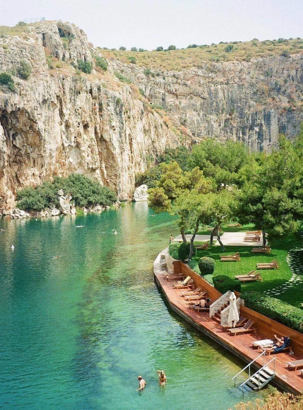 Lake Vouliagmeni — mineral thermal lake near Voula
