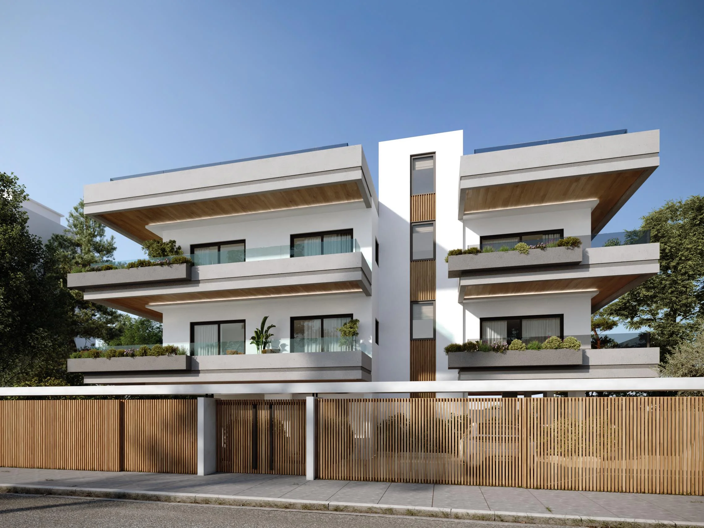 Voula Residences — contemporary architectural façade with generous balconies